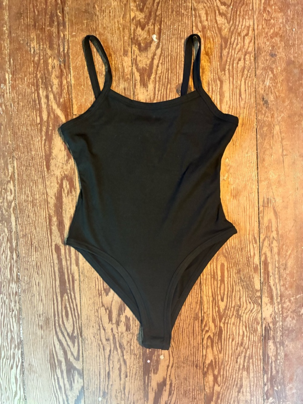 SHEIN Black Ribbed Tank Bodysuit